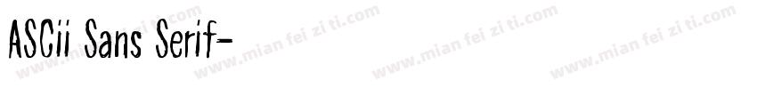 ASCii Sans Serif字体转换